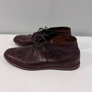 Timberland Men's Brown Leather Lace-Up Chukka Shoes Boots, Size 10 US